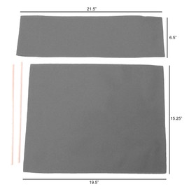 Replacement Cover Canvas for Directors Chair (Round Stick) - Grey