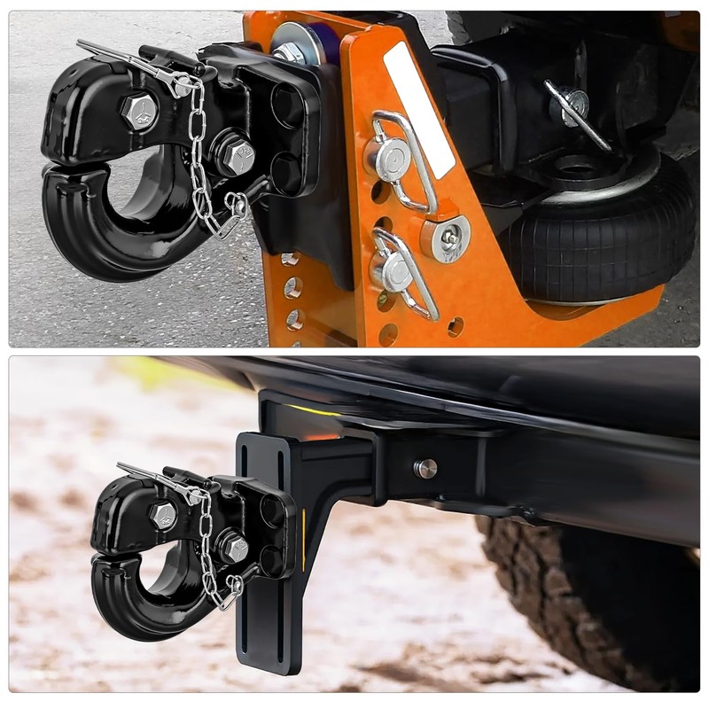 Nilight Pintle Hook Hitch with Mounting Kit 30,000 lbs, Fits
