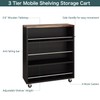 ALBAD Slim Rolling Cart,4-Tier Storage Cart with Wheels,7.9”W Slim Storage