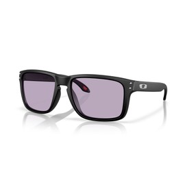 Oakley OO9487F Holbrook XXL Low Bridge Fit Polarized Rectangular Sunglasses, Matte Black/Prizm Slate, 61 mm