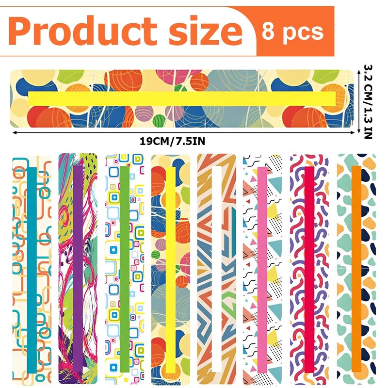 LONZIKP Pack of 8 Coloured Reading Stencils for Dyslexia Reading