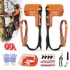 MYCGJH Upgrade Cow Leather Tree Climbing Spikes Set with Harness