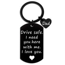 Ikacvb Fathers Day Gift For Dad Drive Safe Keychain For Him Dad Gifts From Daughter Son Father's Day Gifts For Dads Father Daddy Birthday Christmas