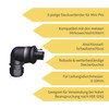 Avoltik 3-pin Wieland socket for balcony power plant, 90° angled