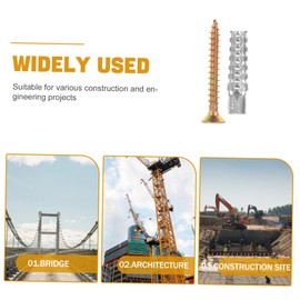 ARTIBETTER 20pcs Metal Iron Expansion Tube Nails for Hanging Pictures Wall Screws Concrete Screws and Anchors Drywall Anchors Heavy Duty Screws and Wall Plugs Anchor Screw Q235 Carbon Steel