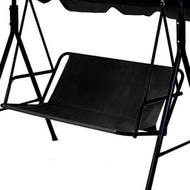 Vinelftage Swing Chair Cover Bench Replacement Cover, 600D Waterproof Rocking Chair Seat Covers for Outdoor Patio Garden Swing Chair 2/3 Seater(Black 45.2x18.9x18.9 inches)