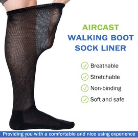 MD Foot Thera Walking Boot Replacement Socks Medical Liner for Orthopedic Brace Shoe Tube Socks Under Air Cam Walkers&Fracture Boot Casts