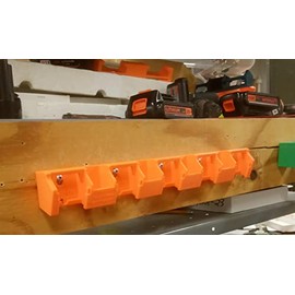 Made by Mitchell LB20 5 Slot Battery Rack for Black and Decker Wall Mount Holder Latching Storage Rack 20V LBXR20, LBXR20B, LBXR20-OPE, LBXR2020, LBXR20, LB20, LBX20, LB2X4020 USA PN LB20x5-WR