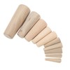 Pack of 10 Boat Soft Wooden Plugs, Marine Conical Through