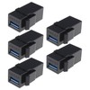 VGOL 5PCS USB 3.0 Keystone Adapter Female to Female USB