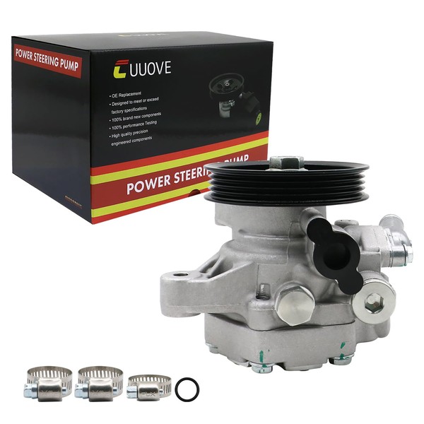 Cuuove Power Steering Pump with Pulley Compatible With 2001-2005 Honda