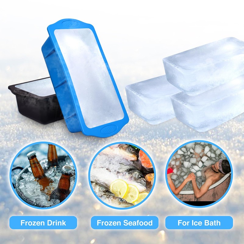 SILKORA - Extra Large Ice block Mold, Shape 2,5 Lbs