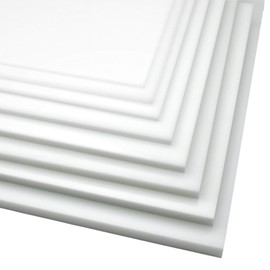 BuyPlastic Natural White HDPE Plastic Sheet 3/8" Thick, Size 24" x 24", High Density Polyethylene Board, Actual Dimensions 23.75" x 23.75"