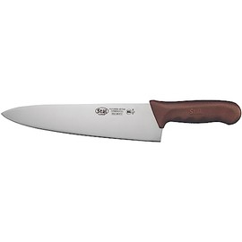 Winco 10" Commercial-Grade Chef's Knife with German Steel Blade, Brown