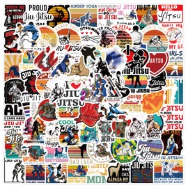 122Pcs jiu Jitsu Stickers Pack, Sport Aesthetic Vinyl Waterproof Sticker Water Bottle,Laptop,Phone,Skateboard,Scrapbooking,Bumper Decor for Fans for Party Supply Decor…