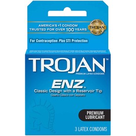 Trojan Enz Lubricado Tamaño 3s Trojan Enz Lubricado Látex Preservativos 3ct