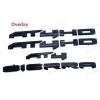 GMC Gloss Black AT4 HD Emblems Badge Fit 2019 -