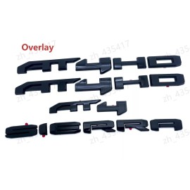 GMC Gloss Black AT4 HD Emblems Badge Fit 2019 - 2025 GMC Sierra 2500 HD 3500 HD
