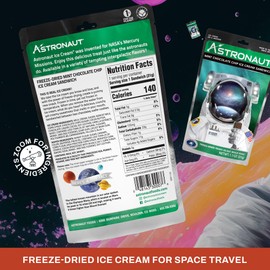 Astronaut Foods Freeze-Dried Ice Cream Sandwich, NASA Space Dessert, Mint Chocolate Chip, 12 Count