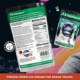 Astronaut Foods Freeze-Dried Ice Cream Sandwich, NASA Space Dessert, Mint Chocolate Chip, 12 Count