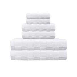 DePera Waffle Terry 6 pcs Turkish Towels Set