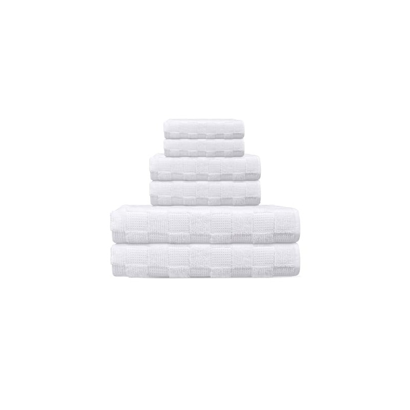 DePera Waffle Terry 6 pcs Turkish Towels Set