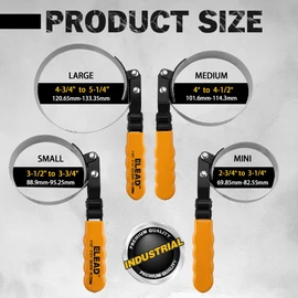 ELEAD 9-Piece Ultimate Oil Filter Wrench Set - Professional Oil Filter Removal Tool, Swivel Head Oil Filter Wrenches, Adjustable Oil Filter Remover Pliers, Universal Oil Filter Wrench and Valve Lapper