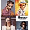 Outray 3 Pack Retro Nerd Costume Glasses Black Hipster Eyeglasses