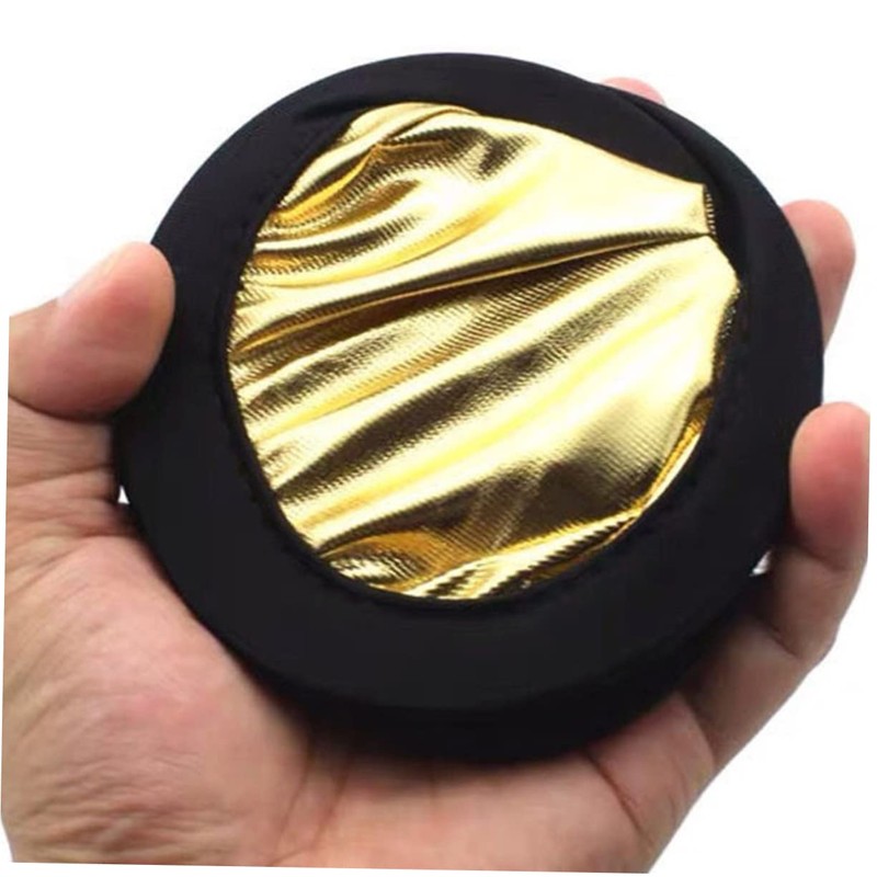 TEHAUX 2Pcs Photography Light Reflector Gold Silver Collapsible Disc for