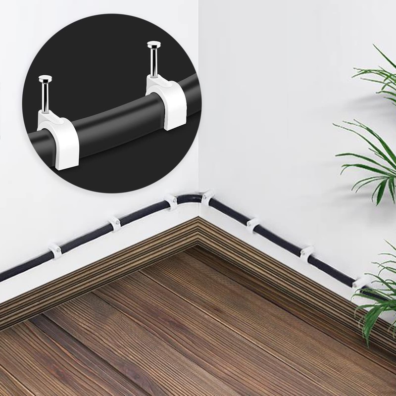 4mm Round Cable Clips 100pcs Assortment Cable Holder Management Wire