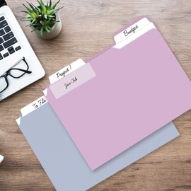 Avery UltraTabs Repositionable Filing Tabs, Two-Side Writable Index Tabs, 3" X 11/2", White, 24 Pack (74776)