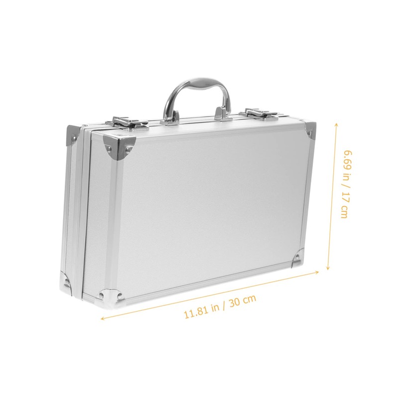 WOONEKY Aluminum Alloy Toolbox for Carrying Tools Accessories Jewelry Capacity