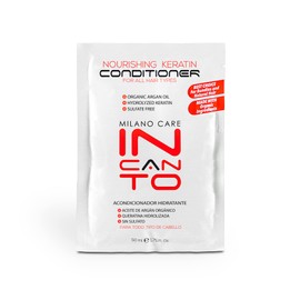 Milano Care Incanto Nourishing Keratin Conditioner – Anti-Frizz Keratin Protein Conditioner Infused with Argan Oil - Paraben & Sulfate Free Hair Smoothing & Strengthening Treatment