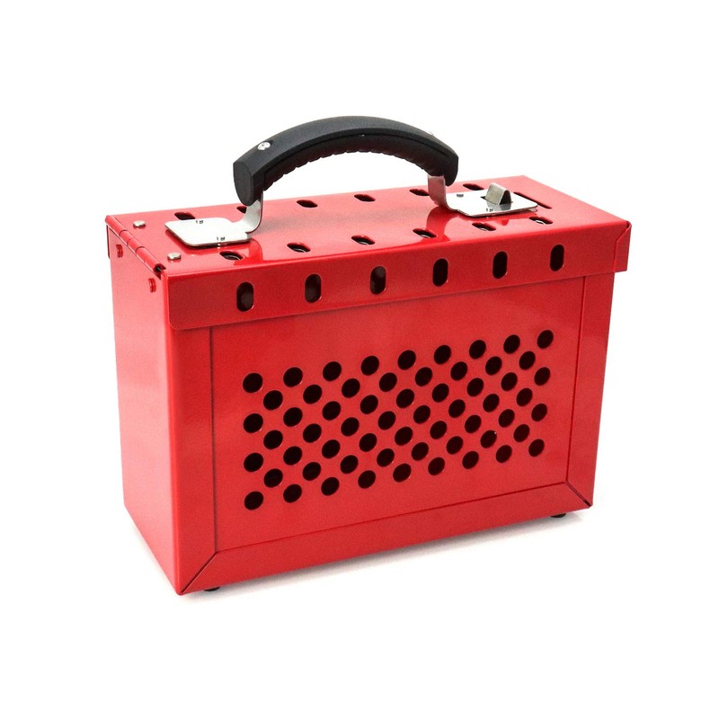 QWORK Portable Lockout Tagout Box, Group Safety Lock Box with