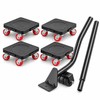 6-Piece Furniture Mover Tool Set with Lifter, Extension Bar and
