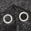 Bujasso Metallic 85% Blackout Curtains Black Room Darkening Curtains 2