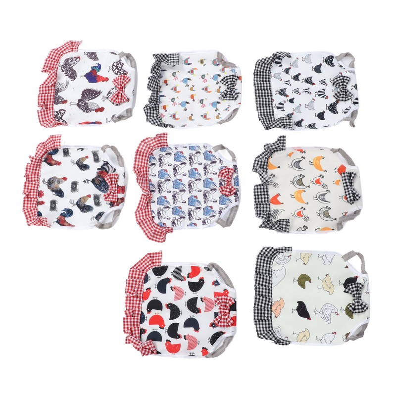 8 Pcs Chicken Saddle for Hens Wing Back Protector Elastic