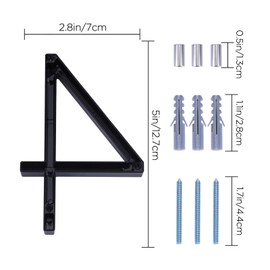 LUTER 5 Inch House Address Numbers Black Street Numbers Floating House Numbers Mailbox Numbers Door Numbers for House Number (4)