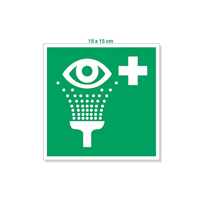 Sticker Eye Wash Device 15 x 15 cm Eye Shower