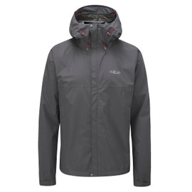 Rab Men's Downpour Eco Waterproof Breathable Jacket for Hiking & Climbing - Graphene - X-Large