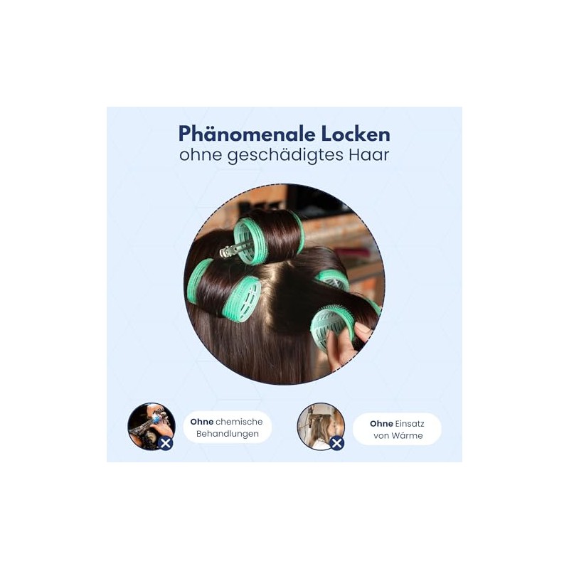 PONIK'S PROFESSIONAL - Haarrollen Lockenwickler, Lockenwickler Selbsthaftend Set, Haar Roller