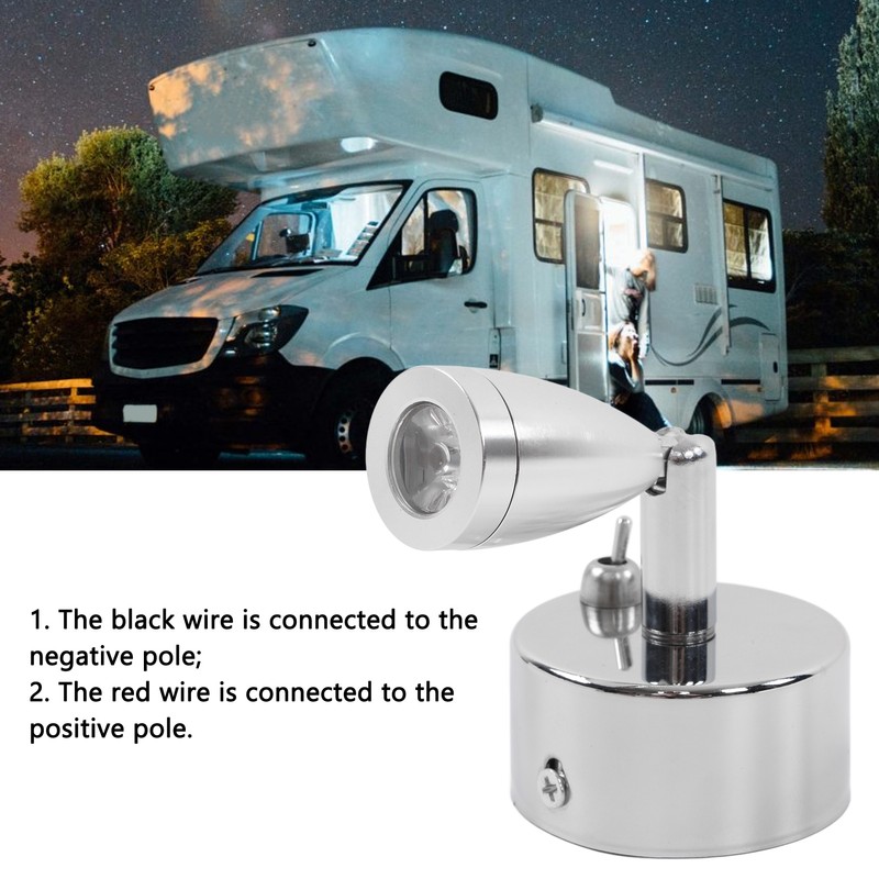 12V 3W LED Small Spotlight Warm White Swivel Reading Lamp