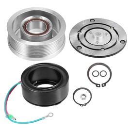 X AUTOHAUX 1 Set AC Compressor Clutch Kit Pulley Coil Auto Repair Compressors Assembly for Honda Fit 1.5L 2009-2014