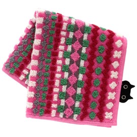 Atsuko Matano 000949-0003-01 Towel Handkerchief Mosaic (Pink) Women's Towel Hand Towel, Approx. 9.8 inches (25 cm)