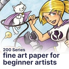 Strathmore 200 Series Canvas Paper, Tape Bound Pad, 9x12 inches, 10 Sheets (115lb/187g) - Artist Paper for Adults and Students - Oil Paint, Acrylic Paint, Mixed Media, Art Journaling