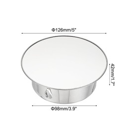 PATIKIL Chimney Hole Cap, 126mm(5 Inch) Adjustable Round Stainless Steel Flue Hole Cover Stove Pipe Cap Pipe Cover for Kitchen Balcony Sewer, Silver Tone