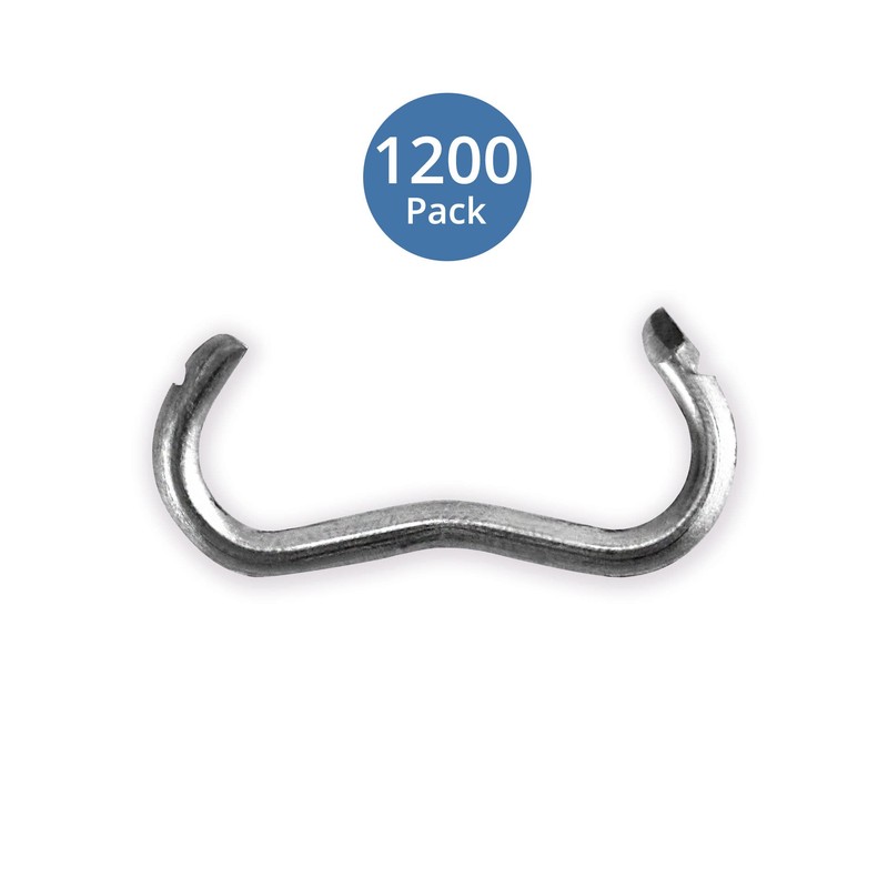 QWORK 1200Pcs Hog Ring, M Clips, Hand Tools for Animal