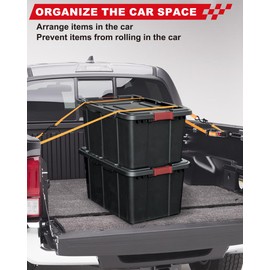 Retractable Ratchet Straps for Tacoma Bed Tie Down Anchors, Compatible with Toyota Tacoma & Tundra Bed Rails System, Auto Retract Securing Strap for Tacoma Bed Cleats Tie Down System