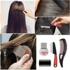 4-Piece Dandruff Comb Set, Stainless Steel Fine Tooth Lice Comb,