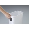 Squirrel Trash Can Wastebasket Flexion Square Metallic White 12L Made